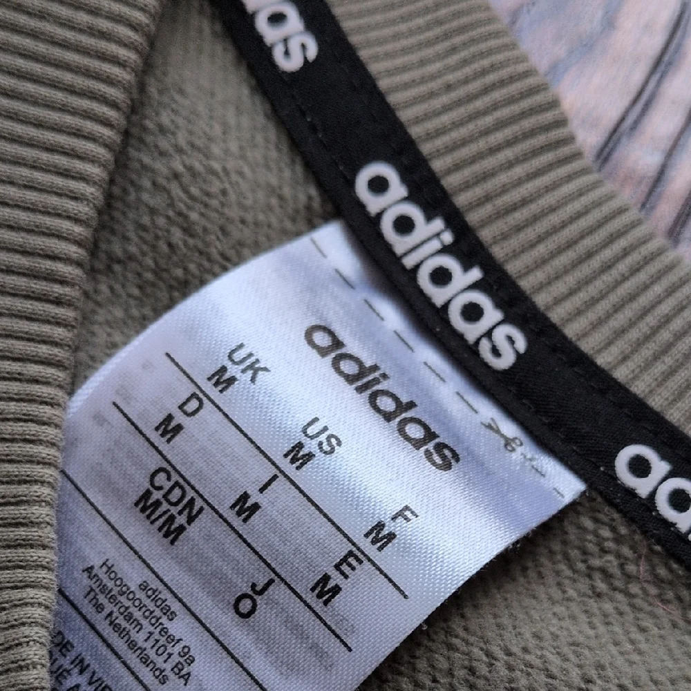 ADIDAS I Lightweight French Terry Olive Green Crewneck Sweatshirt, M